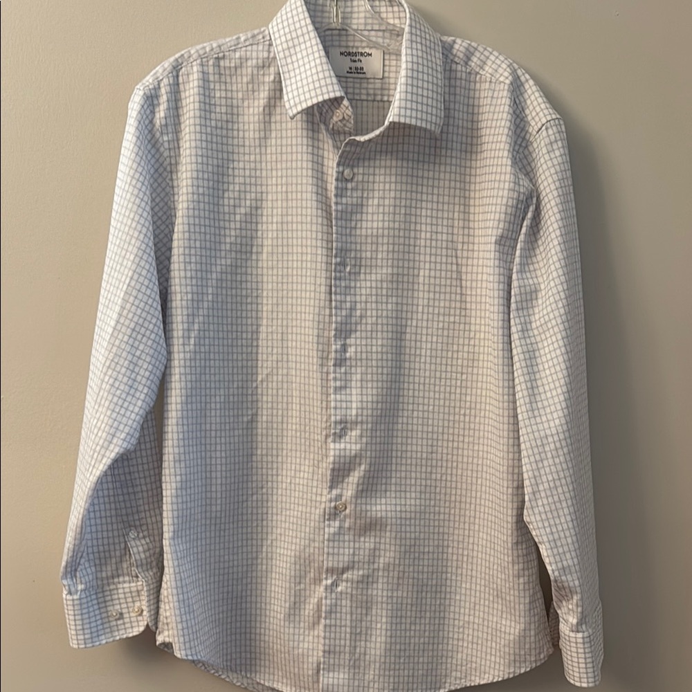 Nordstrom Blue and White Casual Button Down Shirt
